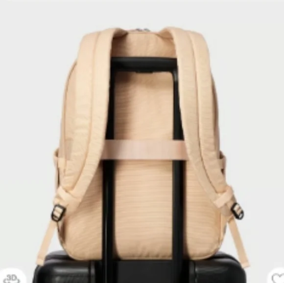 NWT All In Motion Travel Backpack Cream Tan - Picture 7 of 8